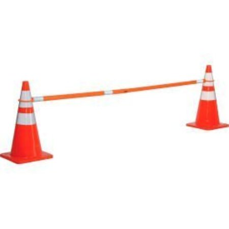 GLOBAL EQUIPMENT Global Retractable Cone Bar, Orange With Reflective Tape, 5' to 8' JYN6096